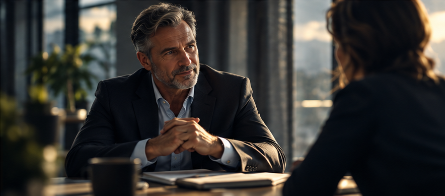 Compassionate conversation between 2 executives